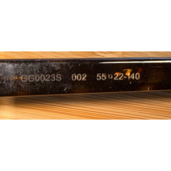 Authentic Gucci GG0023S Havana Sunglasses Round Tortoiseshell Oversized Fashion - Picture 7 of 10